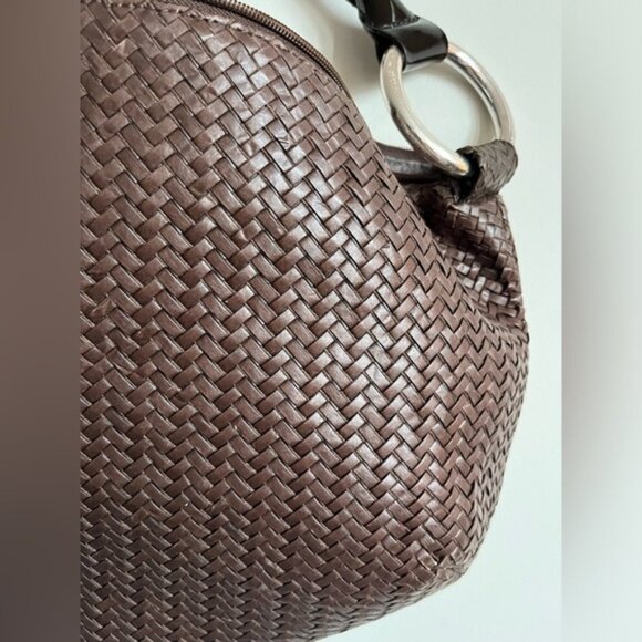 Sequoia Vegan Leather intrecciato Woven Handbag - Picture 4 of 7